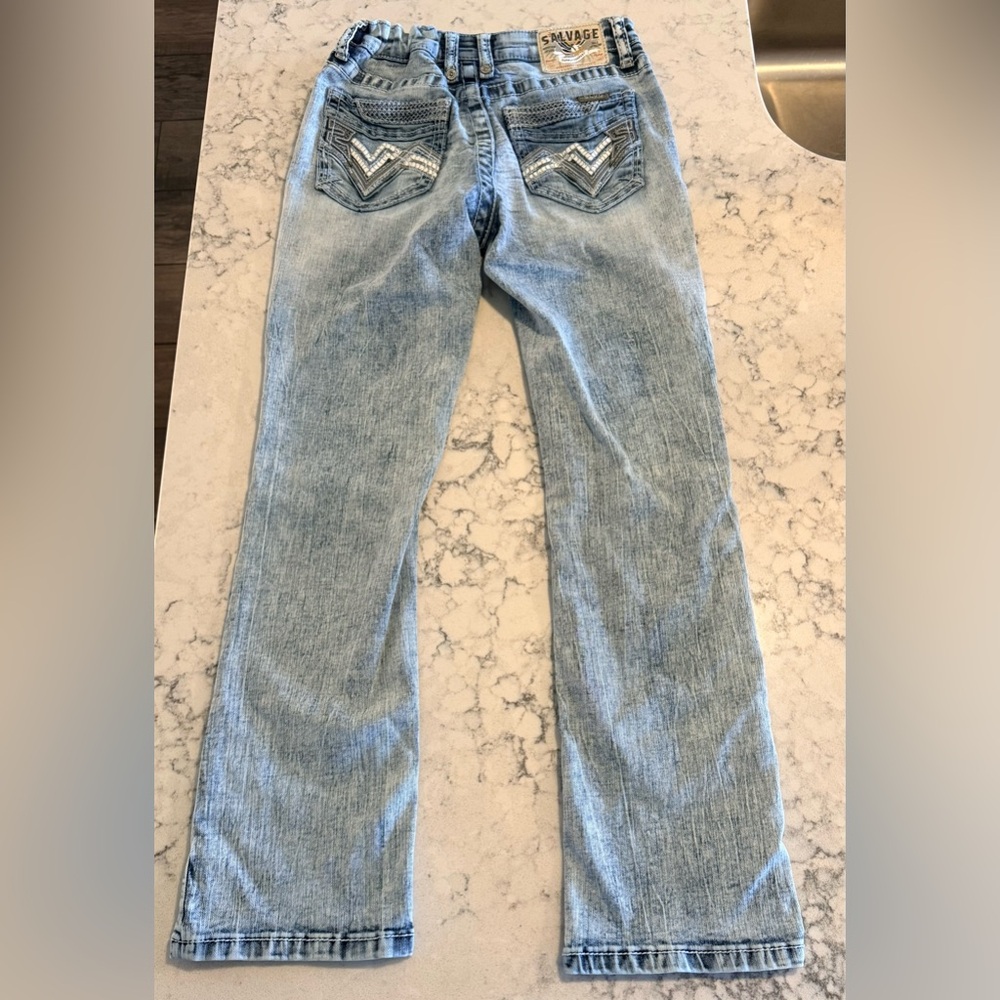Salvage Supply Co Buckle Light Blue Jeans